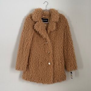 GUESS Women's Camel Teddy Jacket